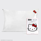 Kitsch x Hello Kitty Satin Pillowcase in Ivory Kitty Bow