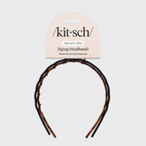 Zig Zag Headband 2pc- Black & Tort