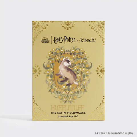 Kitsch x Harry Potter Satin Pillowcase in Hufflepuff