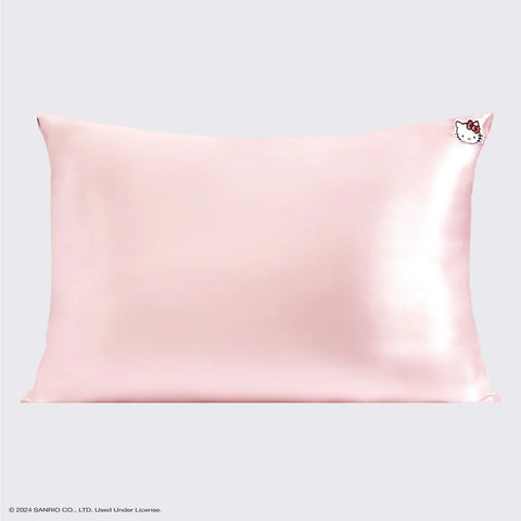 Kitsch x Hello Kitty Satin Pillowcase in Pink Hello Kitty Face