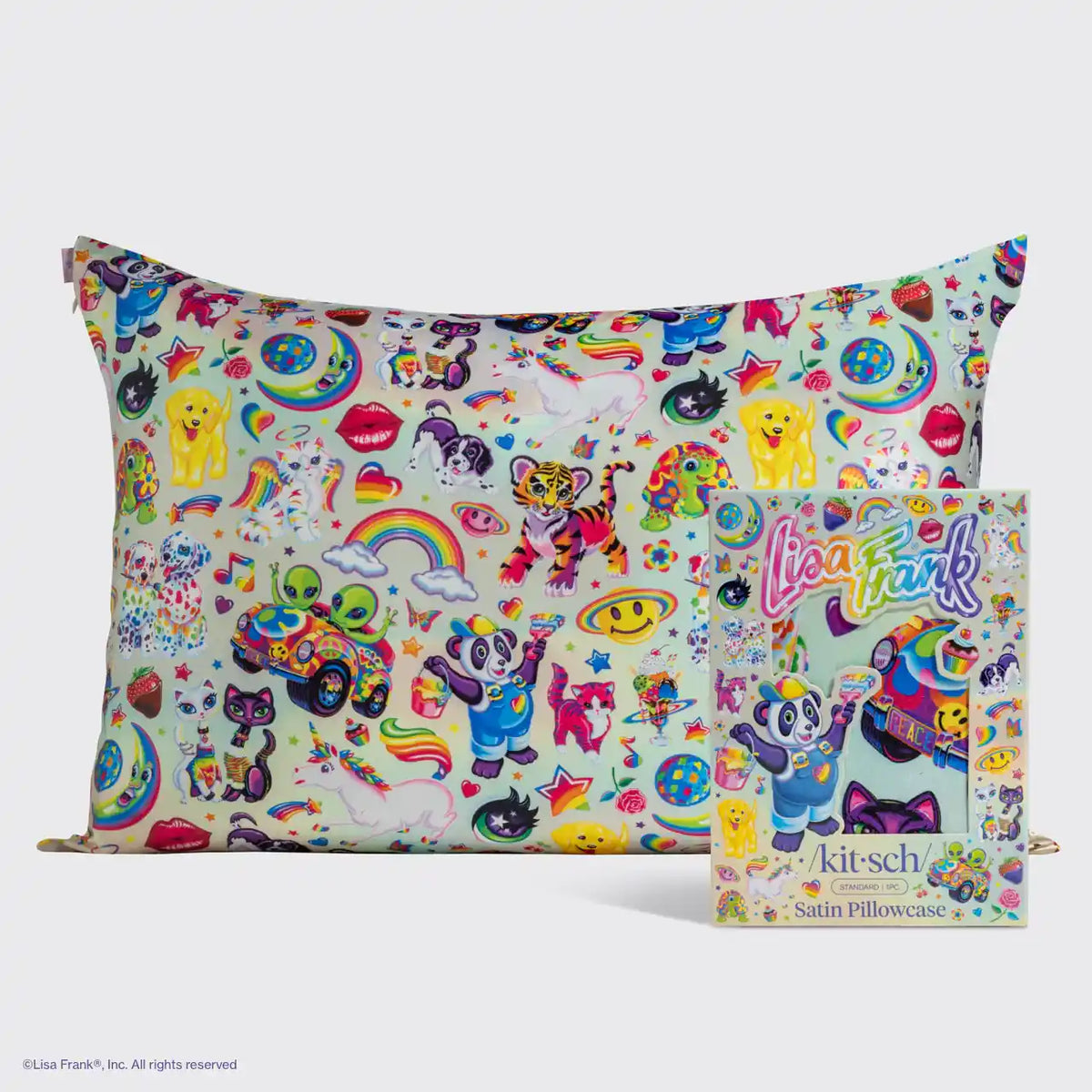 Lisa Frank x Kitsch Satin Pillowcase in The Fantastic World of Lisa Frank